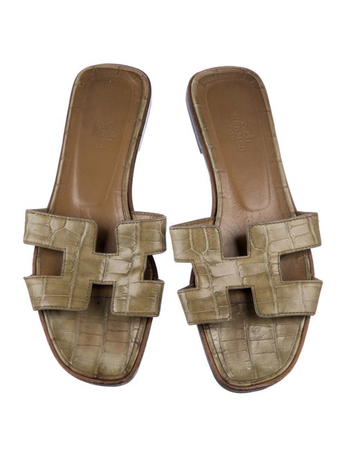 Hermès Alligator Slides