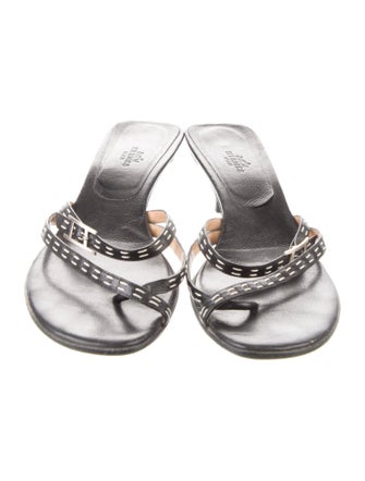 Hermès Leather Slides