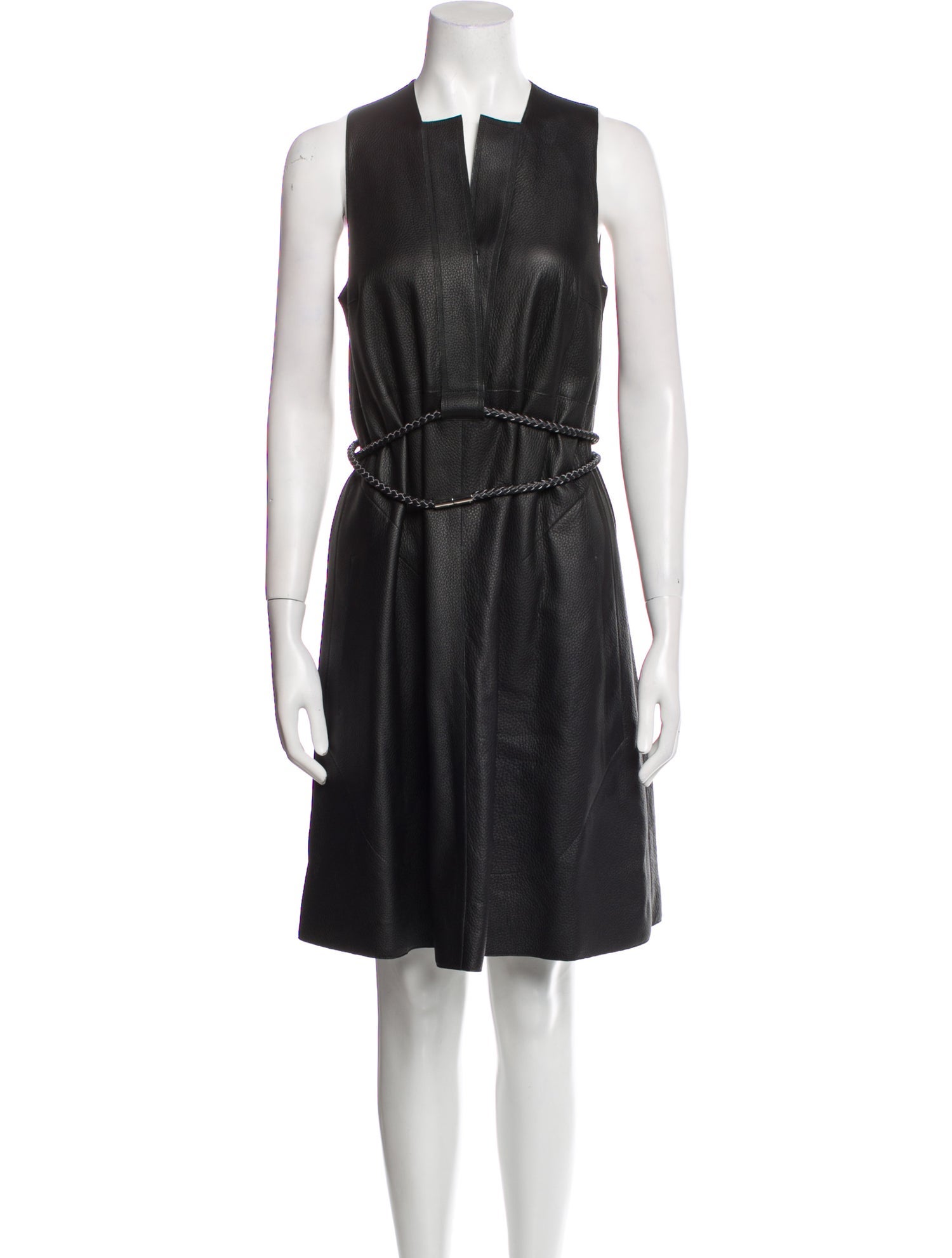 Hermès Leather Mini Dress