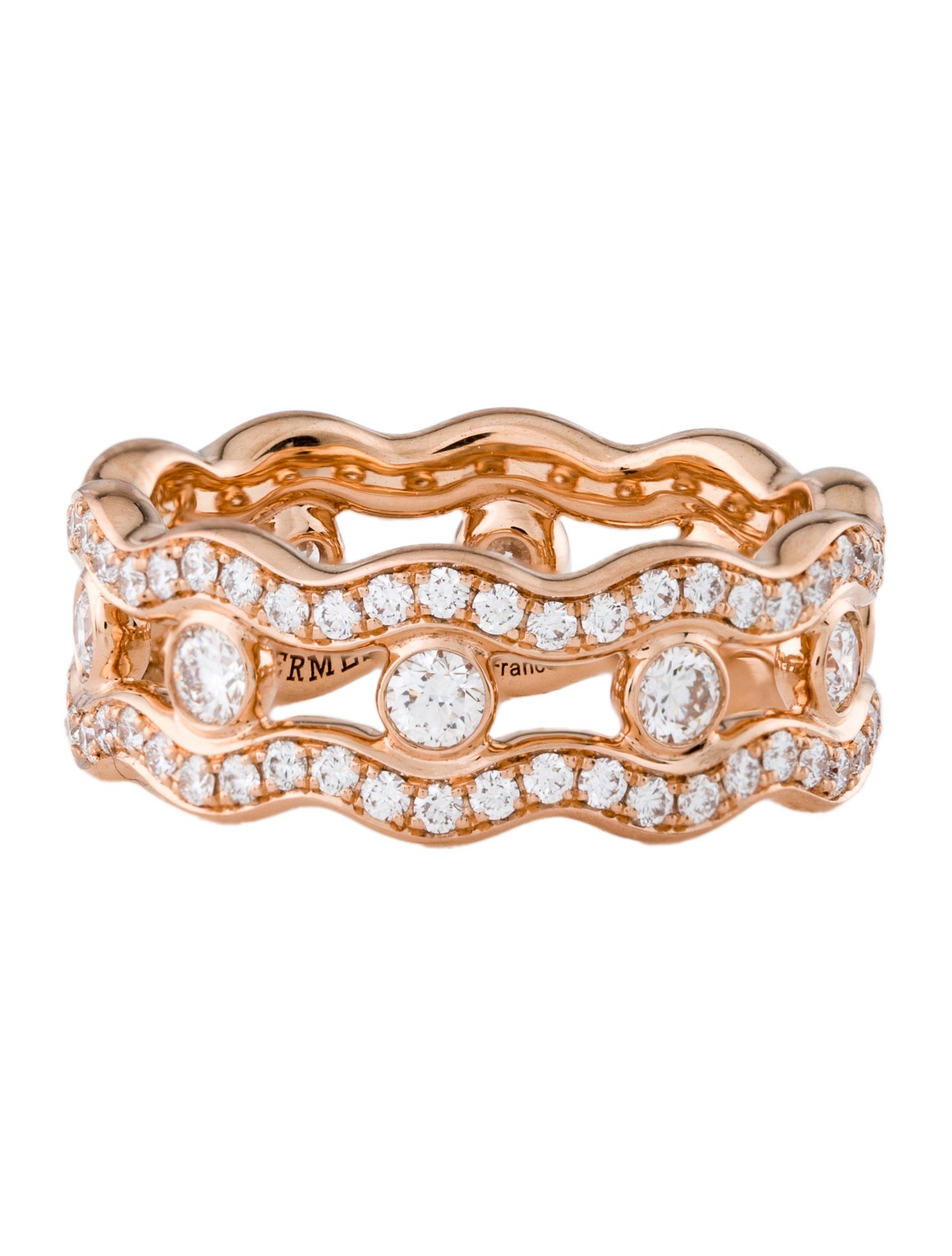 Hermès 18K Diamond Reseau Lumiere Ring