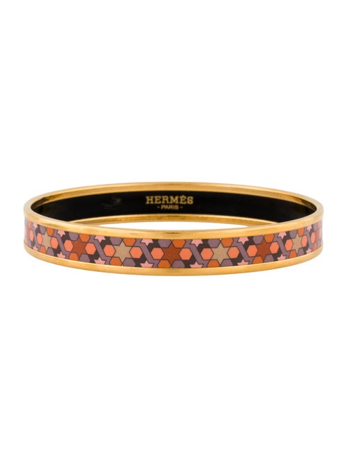 Hermès Narrow Enamel Bangle Bracelet