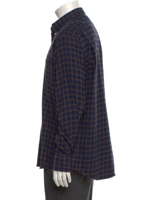 Hermès Plaid Print Long Sleeve Shirt