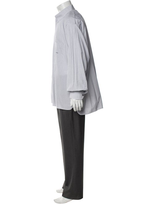 Hermès Plaid Print Long Sleeve Dress Shirt