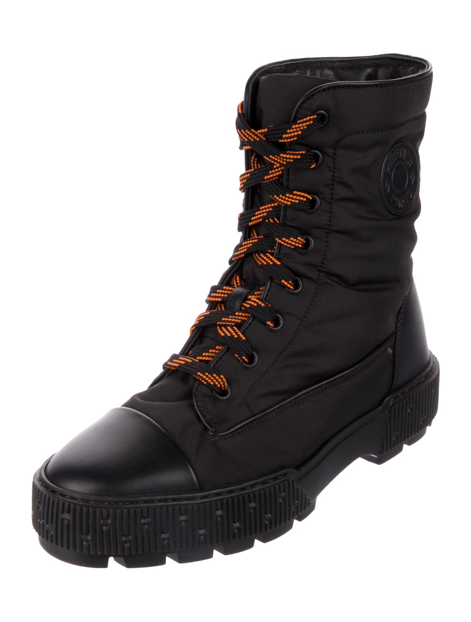 Hermès Nylon Combat Boots