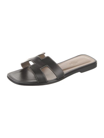 Hermès Oran Leather Slides