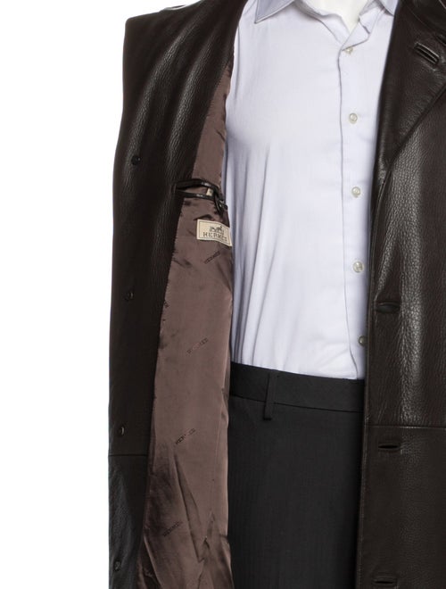 Hermès Leather Overcoat