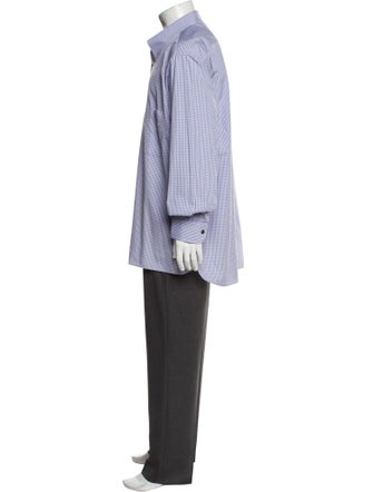 Hermès Plaid Print Long Sleeve Shirt