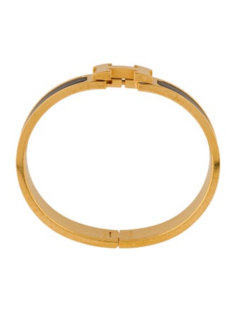 Hermès Enamel Clic H Bangle Bracelet