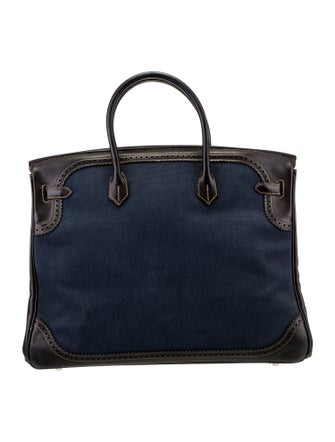 Hermès Toile Swift Ghillies Birkin 40