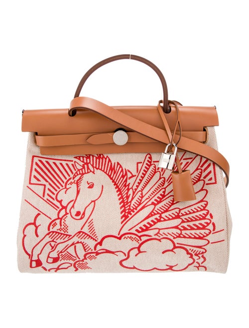 Hermès Toile H & Vache Hunter Pegase Pop Herbag Zip Retourne 31