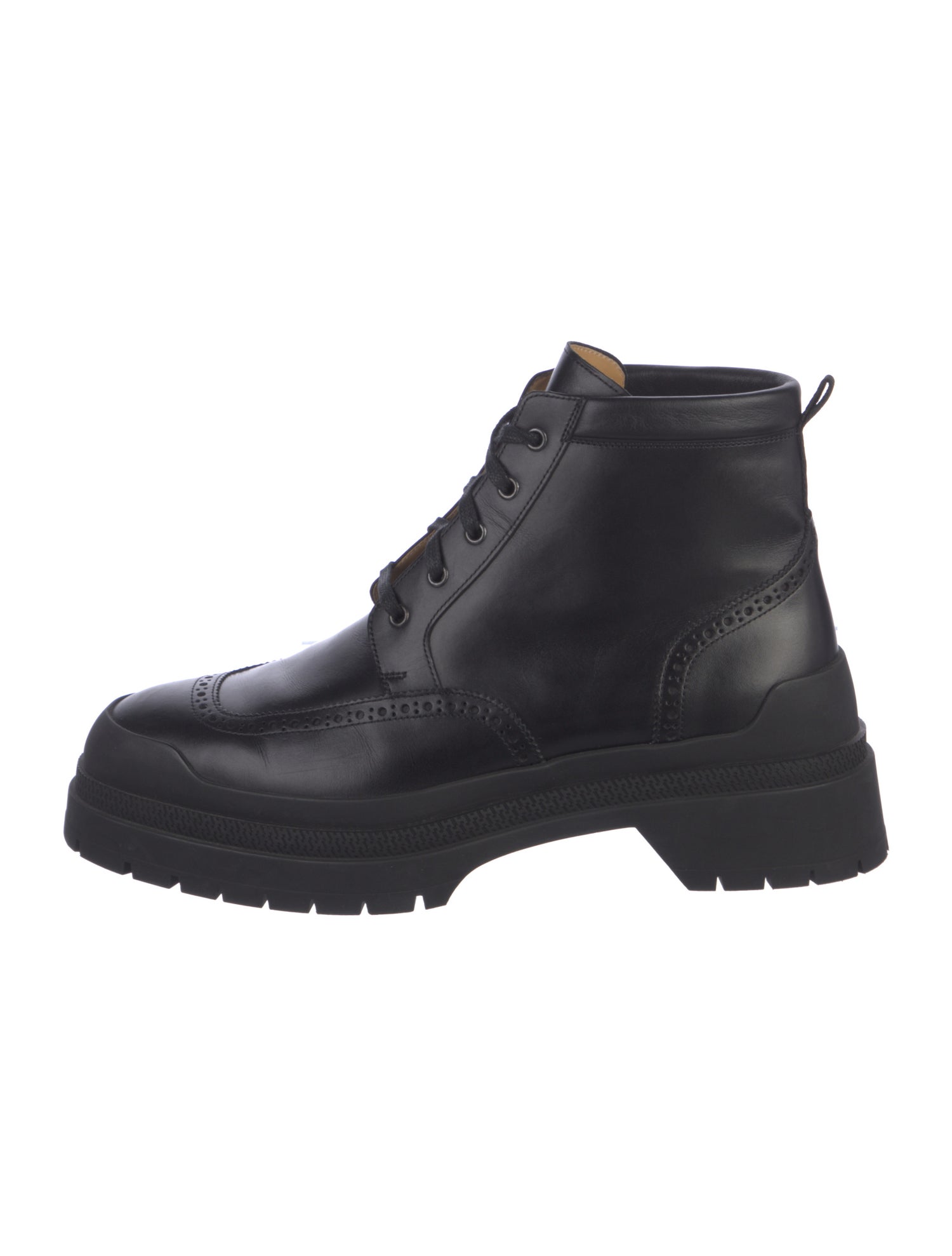 Hermès Leather Lace-Up Boots