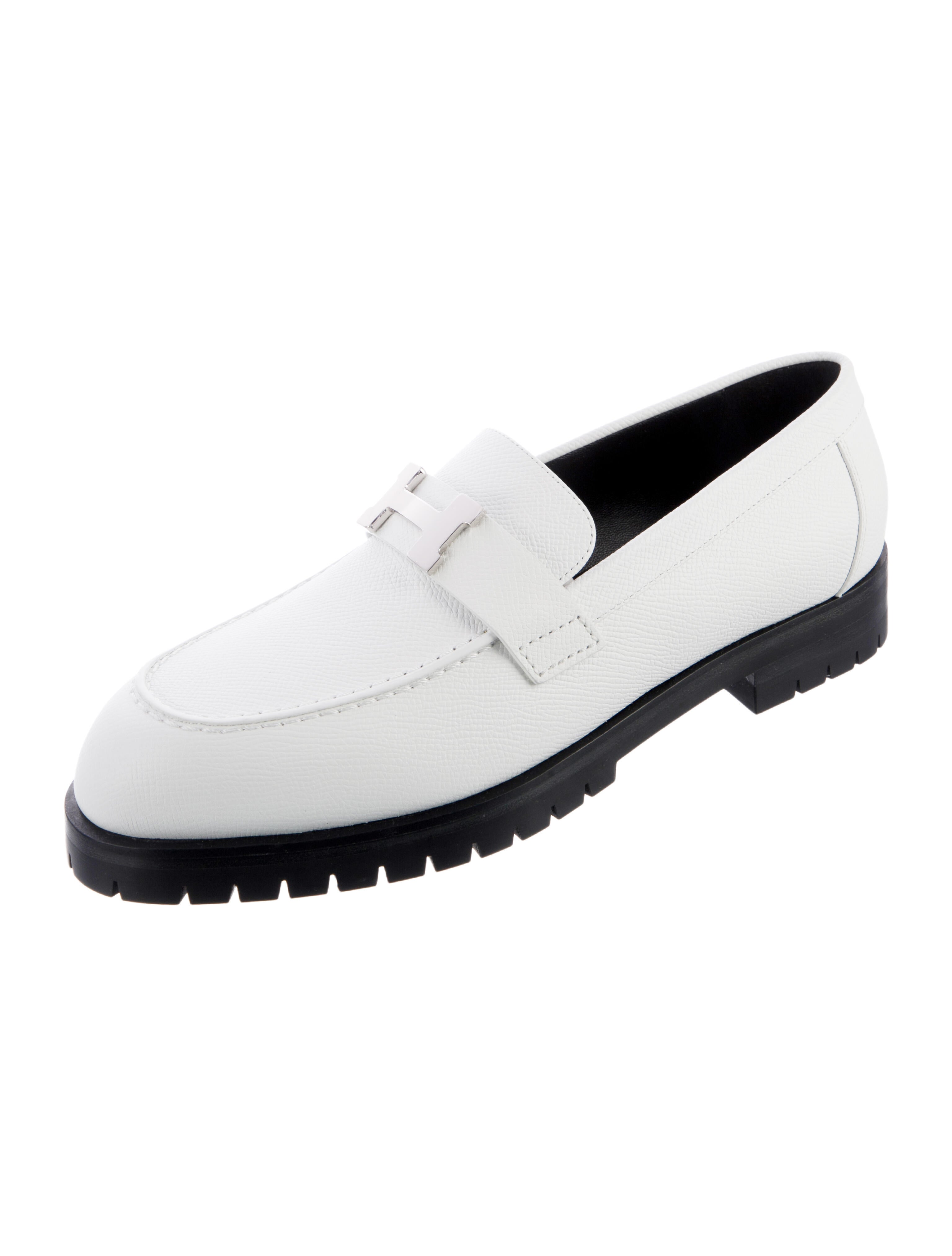 Hermès Faubourg H Leather Loafers