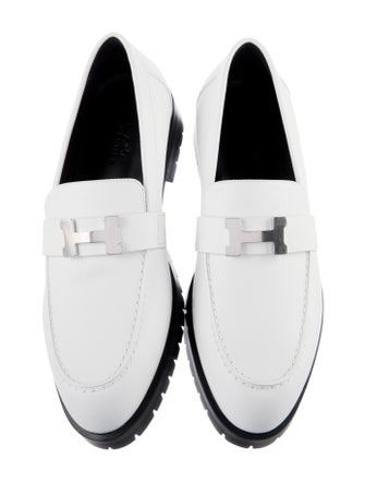 Hermès Faubourg H Leather Loafers