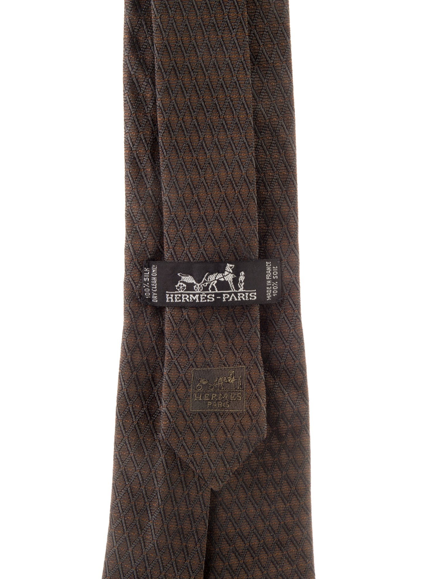 Hermès Pattern Print Silk Tie
