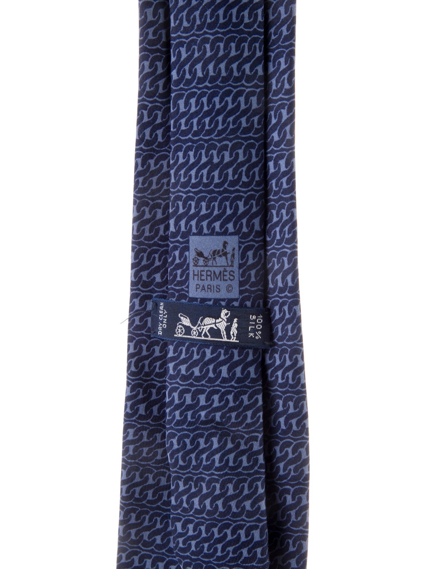 Hermès Pattern Print Silk Tie