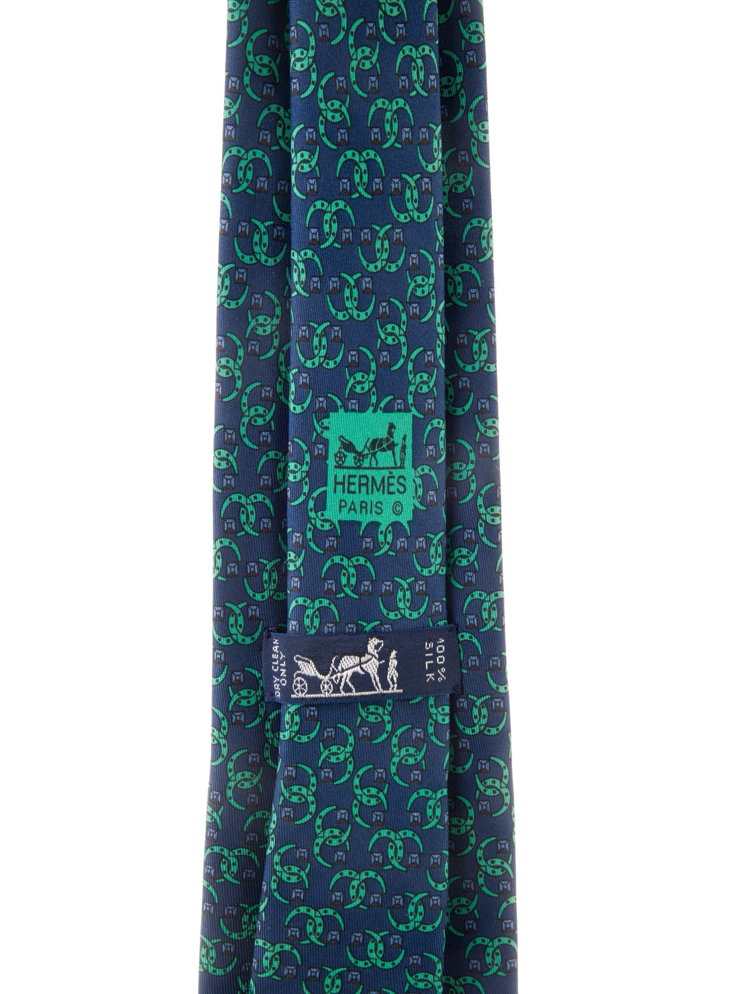 Hermès Pattern Print Silk Tie