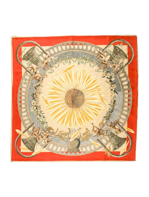 Hermès Je T'aime Un Peu Beaucoup Passionnement Jaquard Silk Scarf