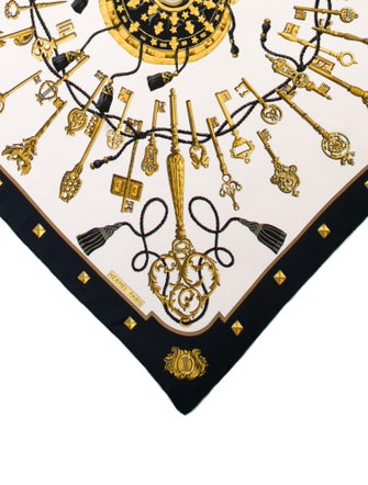 Hermès Les Clés Silk Scarf