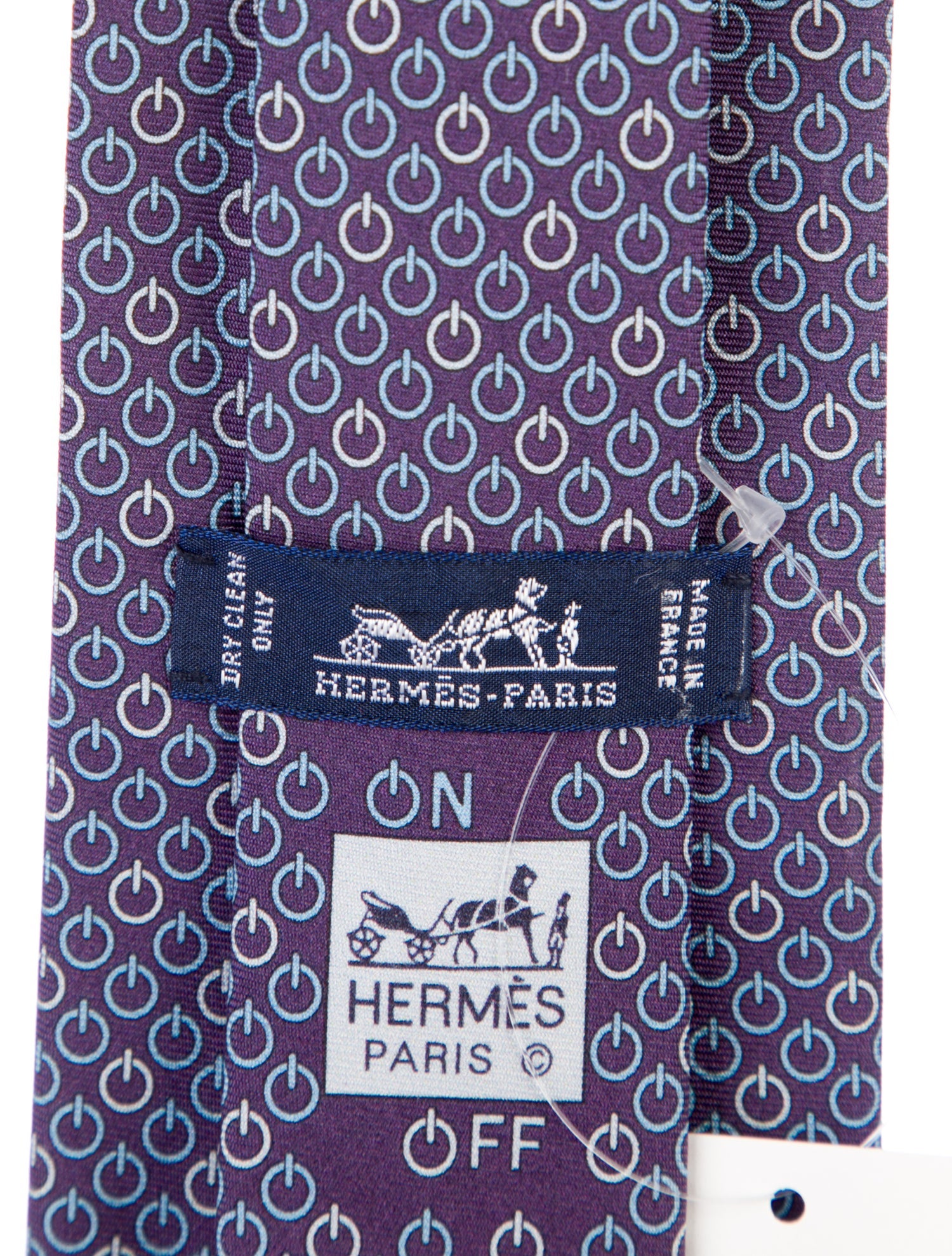 Hermès Silk Pattern Print Tie