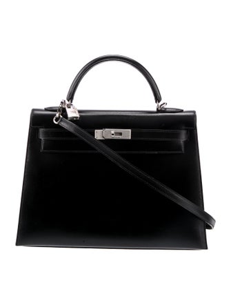 Hermès Guilloche Box Kelly II Retourne 32