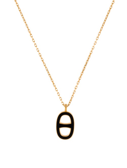 Hermès Enamel Iliad Pendant Necklace