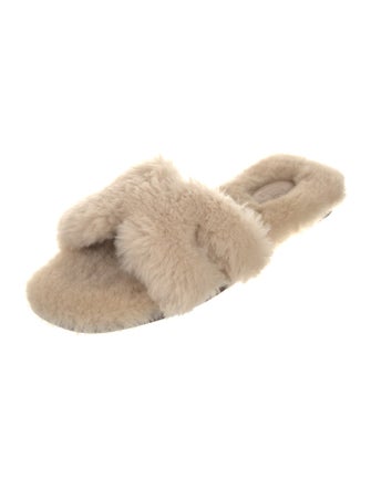 Hermès Oran Shearling Slides