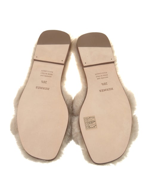 Hermès Oran Shearling Slides