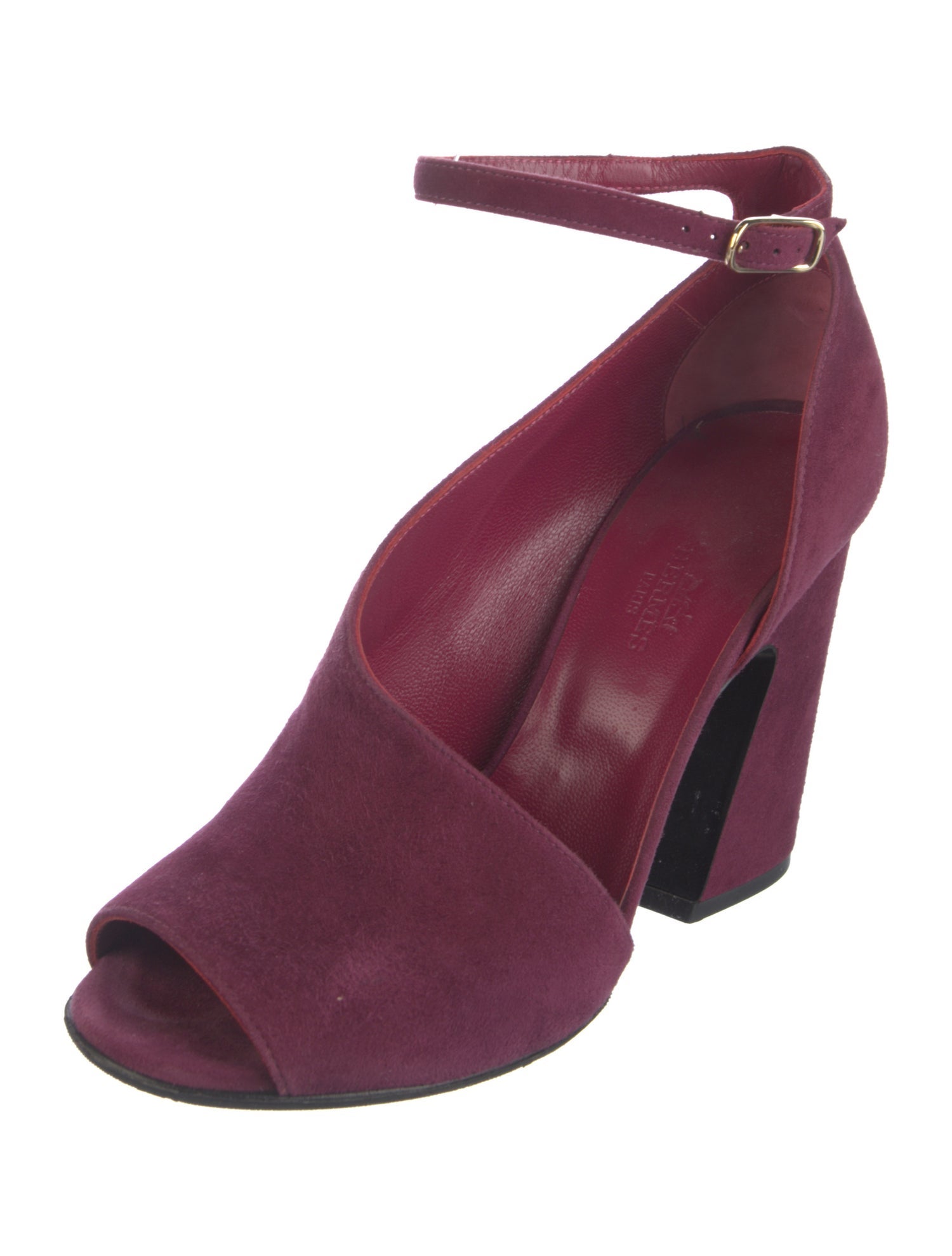 Hermès Suede D'Orsay Pumps