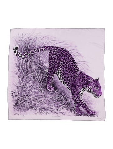 Hermès Scarves and Shawls Panthera Pardus Silk Shawl 140cm