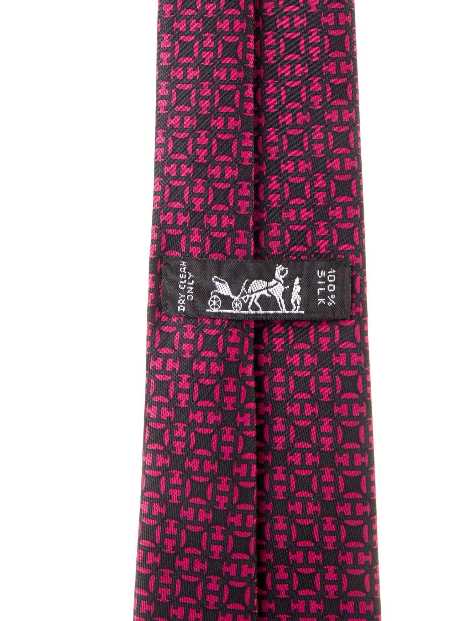 Hermès Pattern Print Silk Tie