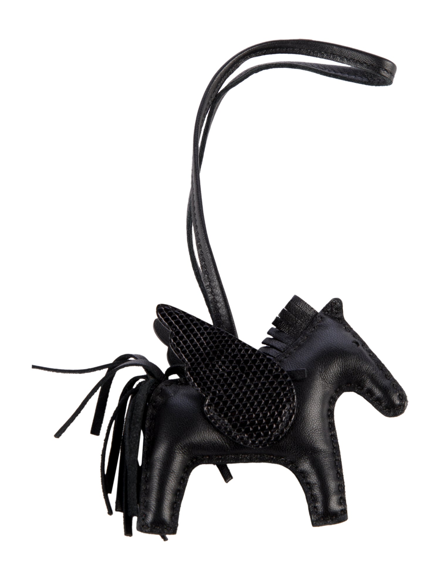 Hermès Milo Lambskin Touch Grigri Rodeo Pegase Horse Bag Charm PM