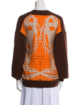 Hermès Silk Plunge Neckline Sweater