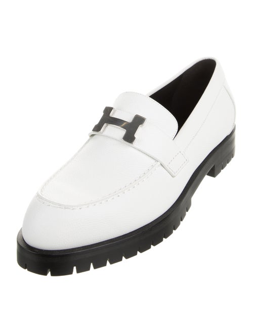 Hermès Faubourg H Logo Loafers