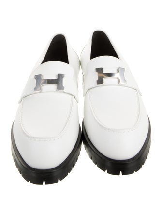 Hermès Faubourg H Logo Loafers