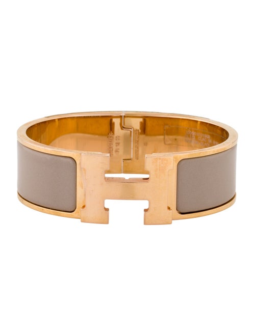 Hermès Enamel Clic Clac H Bangle Bracelet