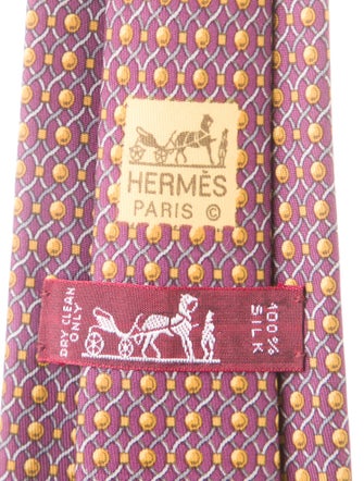 Hermès Pattern Print Tie