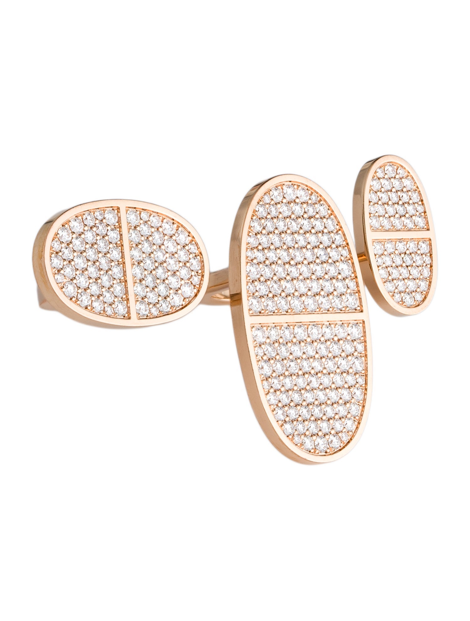 Hermès 18K 2.63ctw Diamond Chaine d'Ancre Verso Double Ring