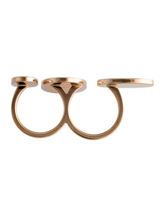 Hermès 18K 2.63ctw Diamond Chaine d'Ancre Verso Double Ring