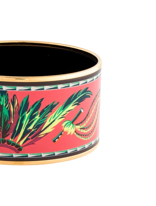 Hermès Extra Wide Enamel Bangle Bracelet