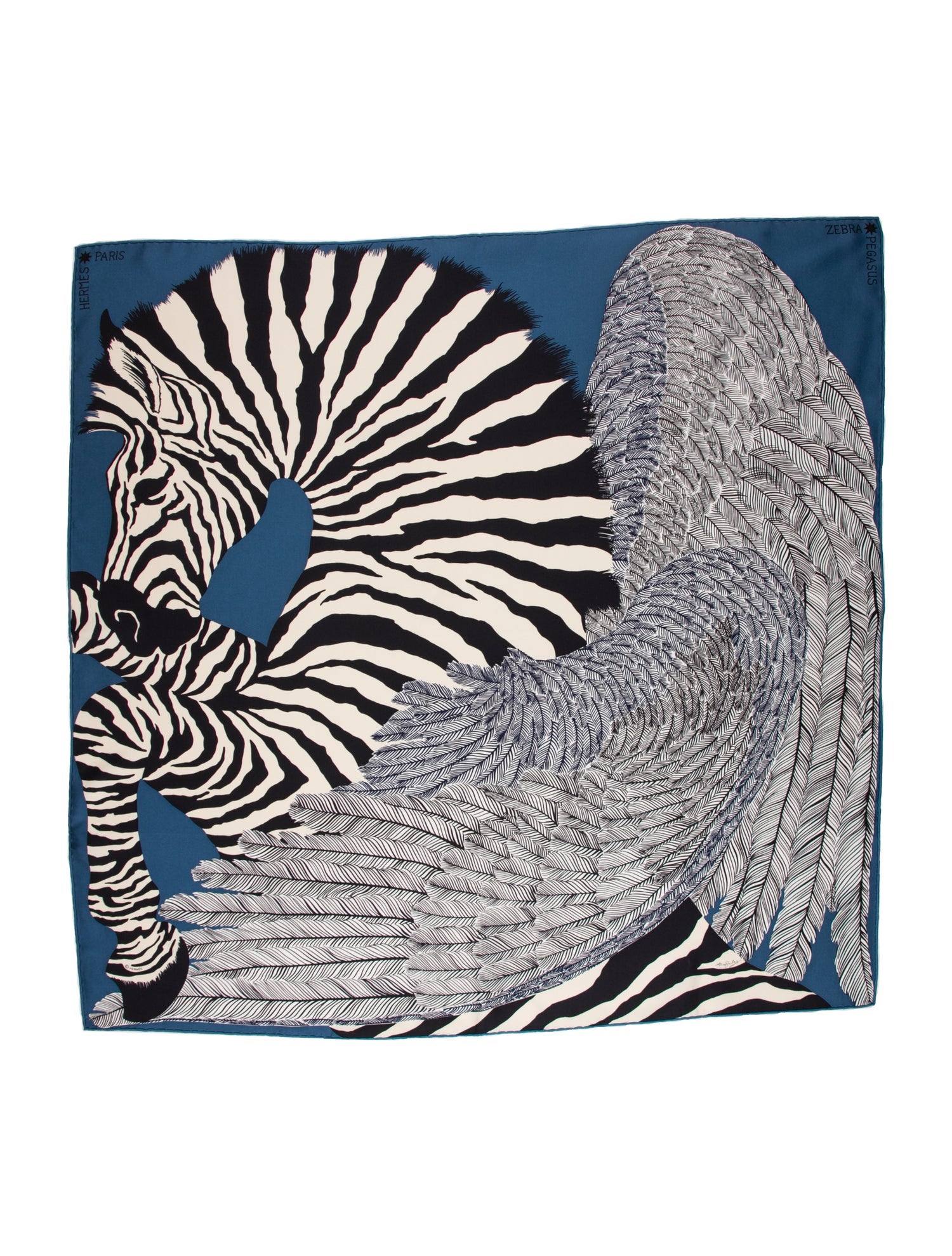 Hermès Zebra Pegasus Silk Scarf