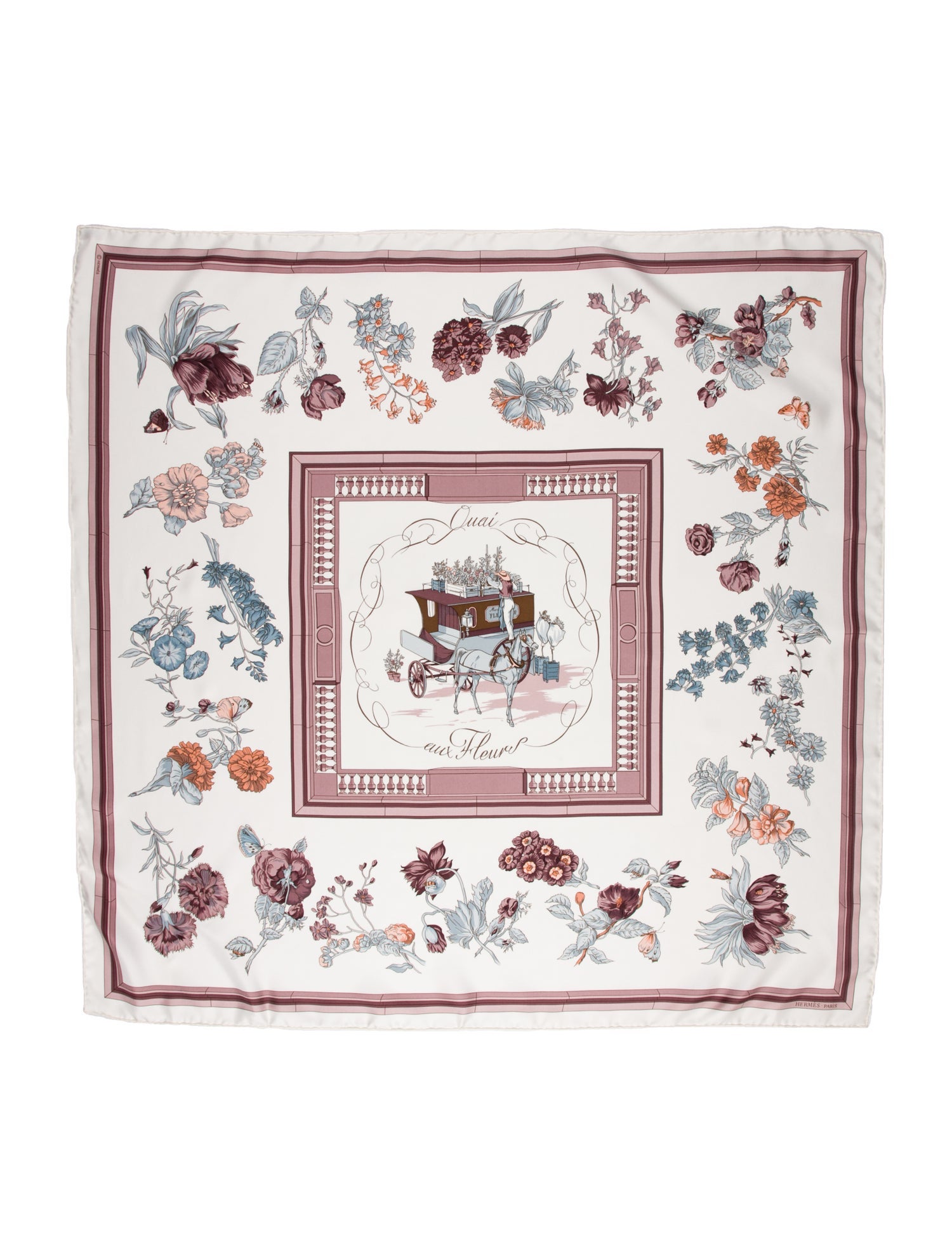 Hermès Quai aux Fleurs Silk Scarf