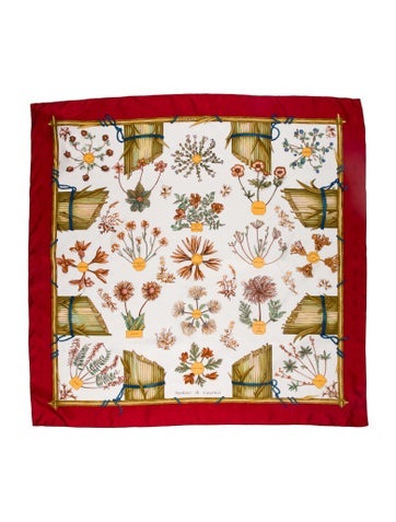 Hermès Scarves and Shawls Herbier de Gavarnie Jacquard Silk Scarf 90cm