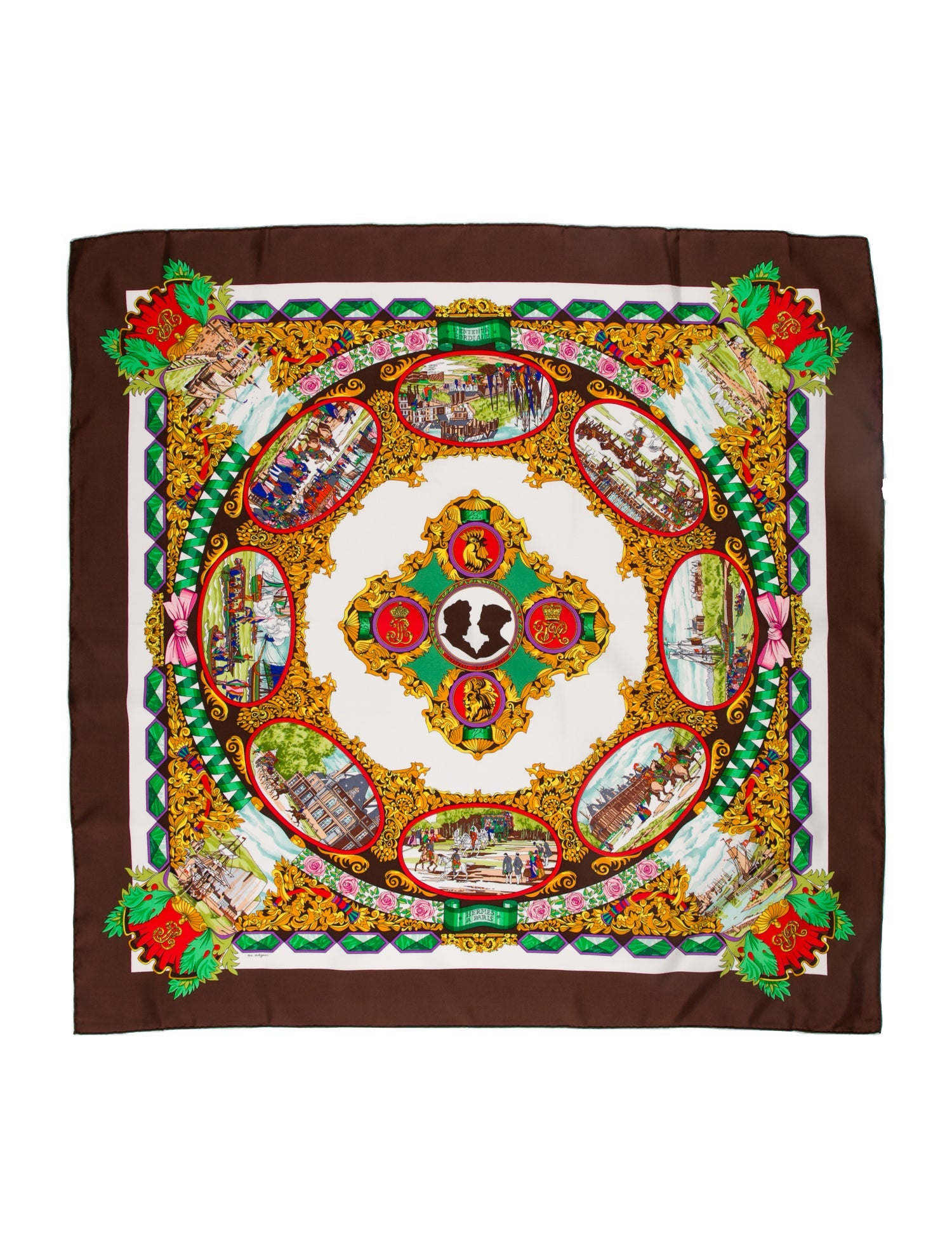 Hermès L'Entente Cordiale Silk Scarf