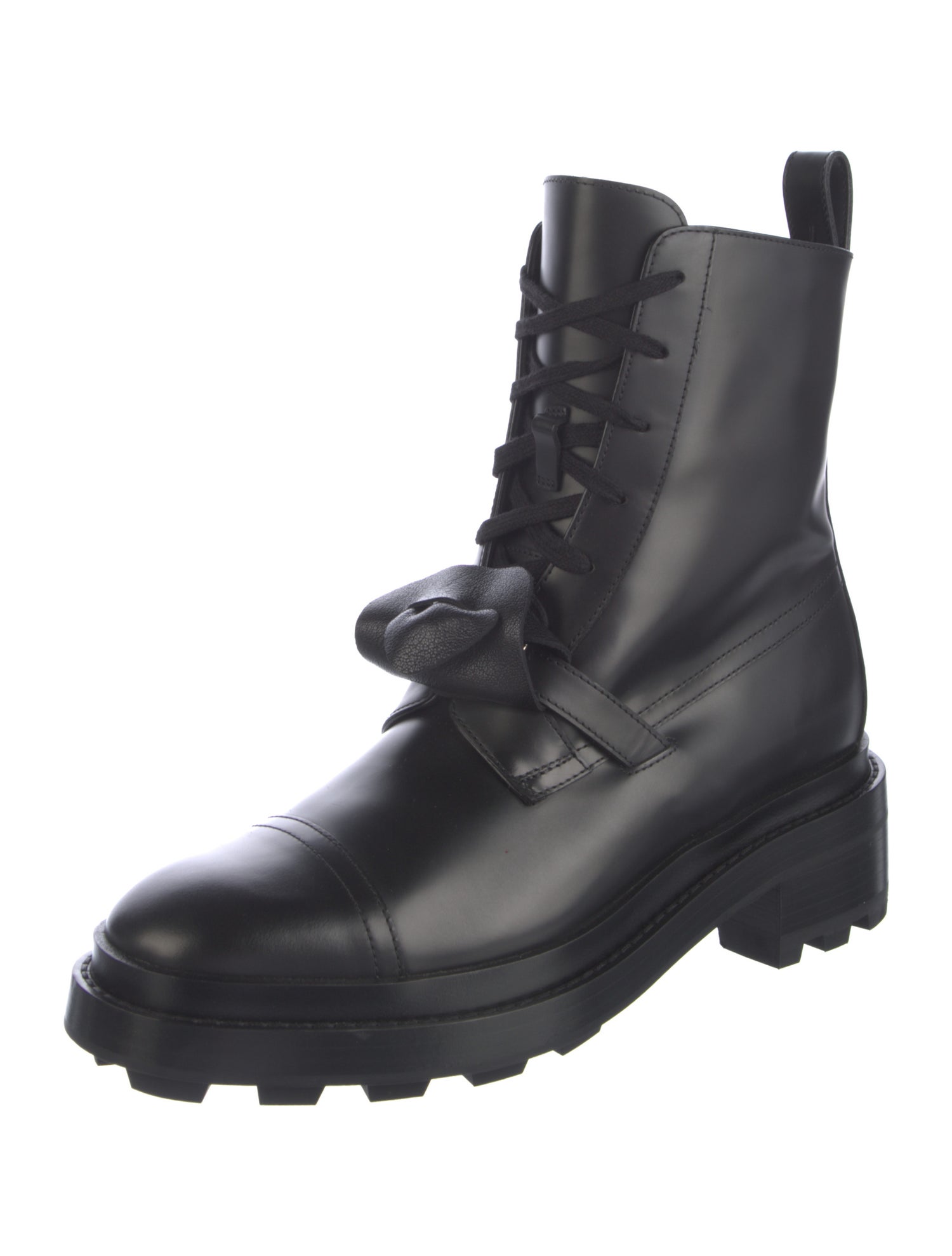 Hermès Funk Leather Combat Boots