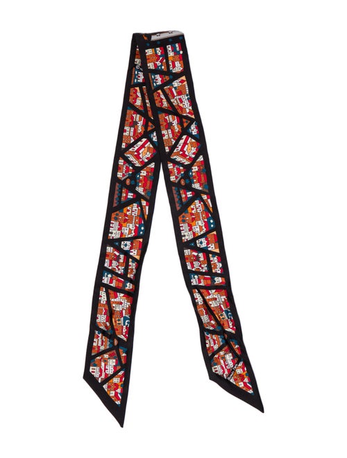 Hermès Rive Droite Rive Gauche Silk Twilly Scarf