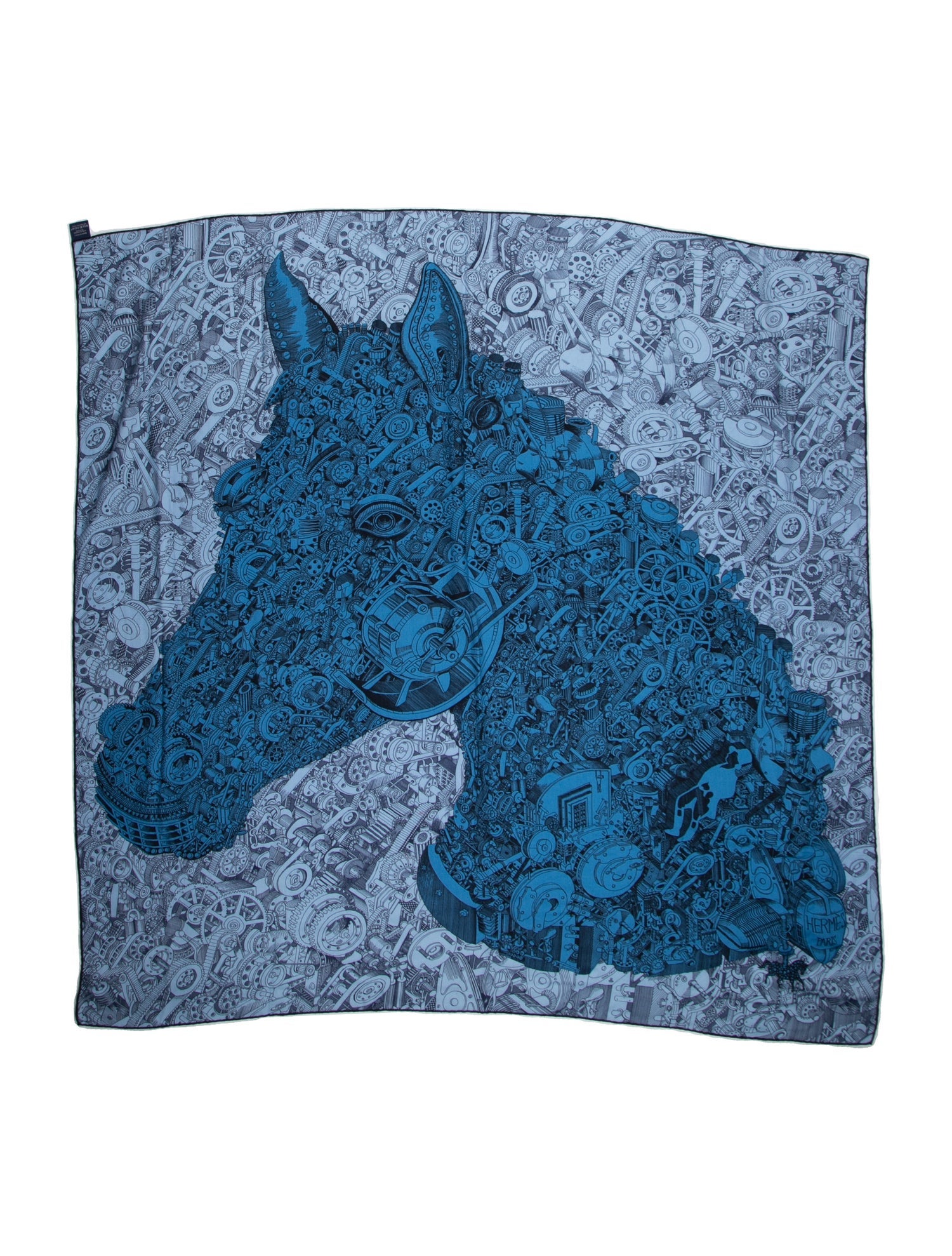 Hermès Des Chevaux Sous le Capot Cashmere Shawl