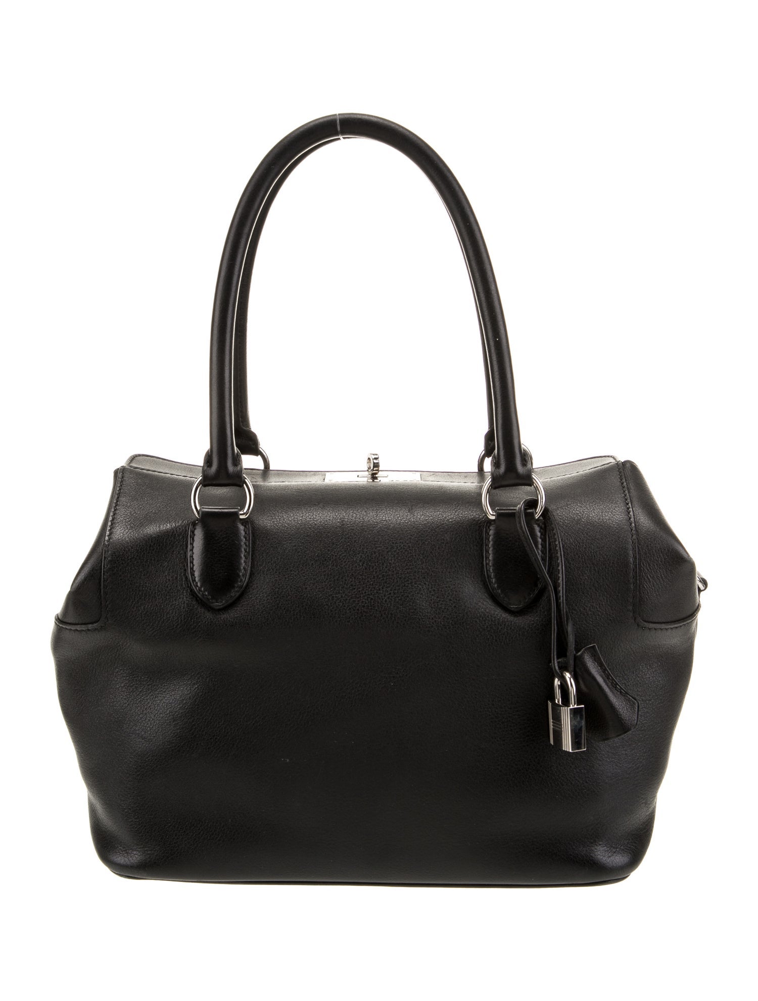 Hermès Evergrain Toolbox 26 Black Handle Bags, Handbags