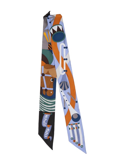 Hermès Parade en Fanfare Silk Twilly Scarf