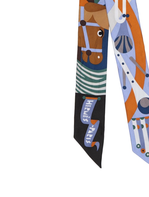 Hermès Parade en Fanfare Silk Twilly Scarf
