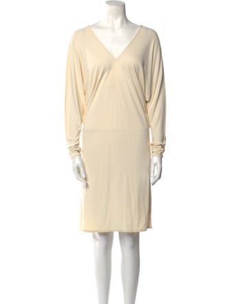Hermès V-Neck Knee-Length Dress